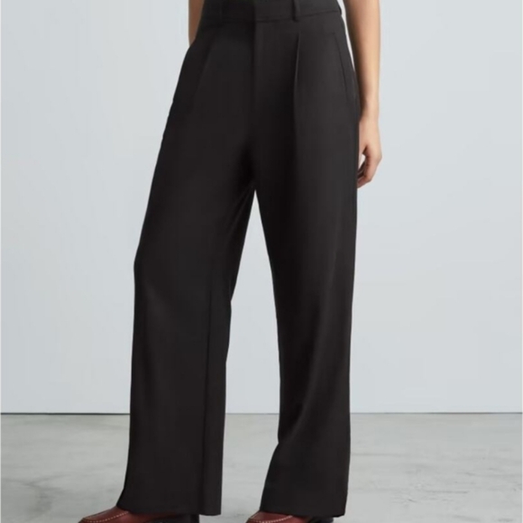 Everlane The Way-High Drape Pant in Black 12 Short NWT - Picture 4 of 5